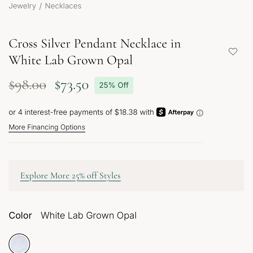Kendra Scott Iridescent Opal Cross Necklace - Picture 4 of 4